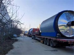 安徽六安廢輪胎煉油設(shè)備的安裝進度